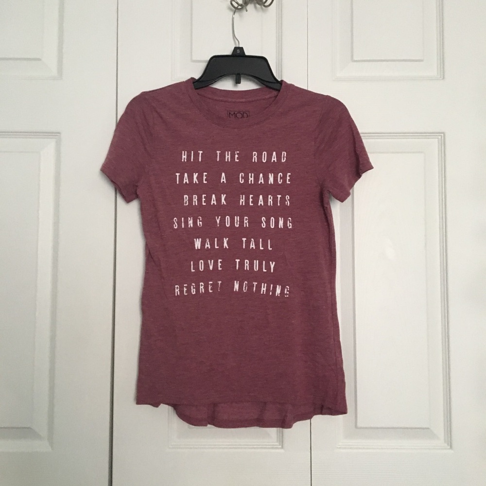 Maroon T-Shirt with Words (lol)